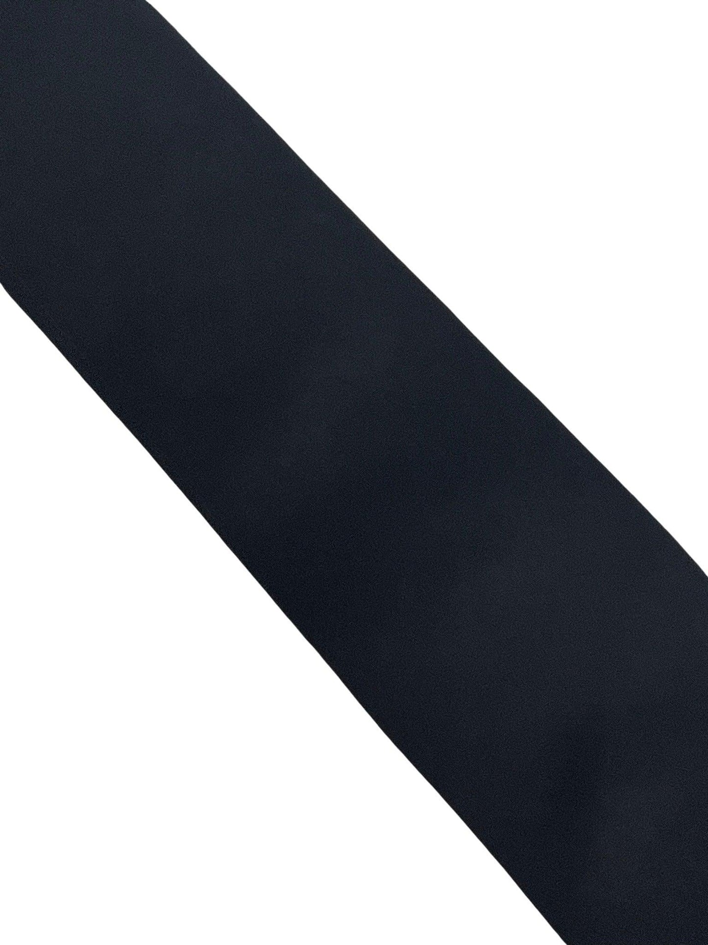 Matching plain black bamboo tie and pocket square