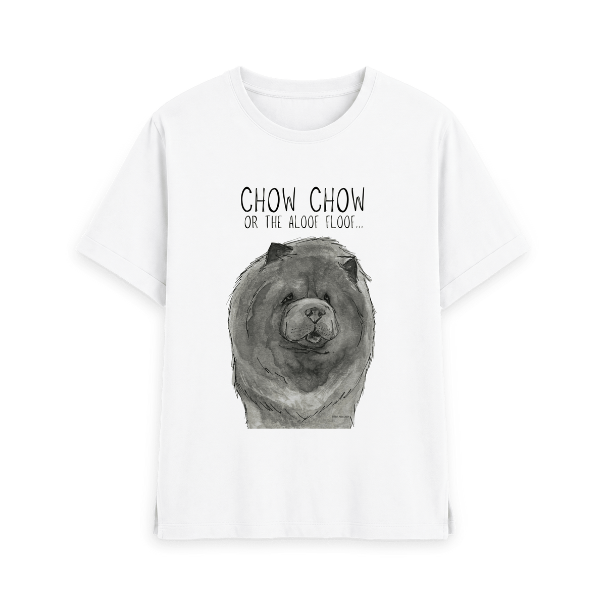 Stylish & Comfy: Blue Chow Chow Women's Relaxed Fit T-Shirt – The Perfect Fit for Dog Lovers!
