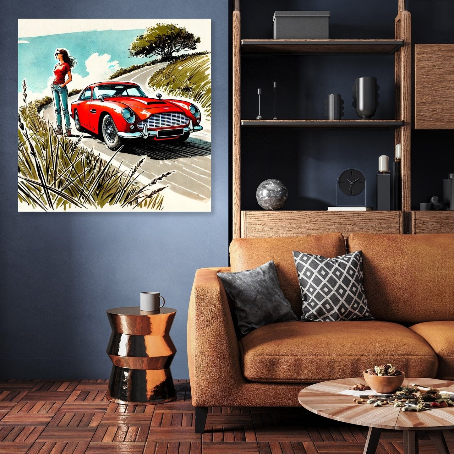 Crimson Drive Canvas