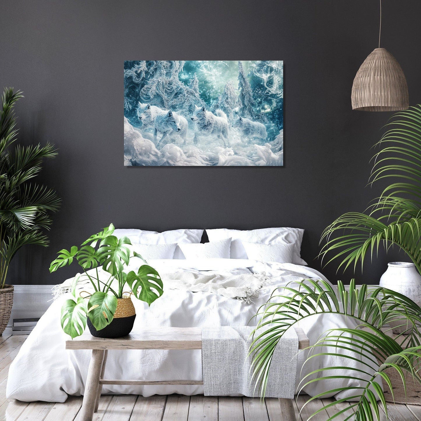 Ethereal Wolf Pack Canvas