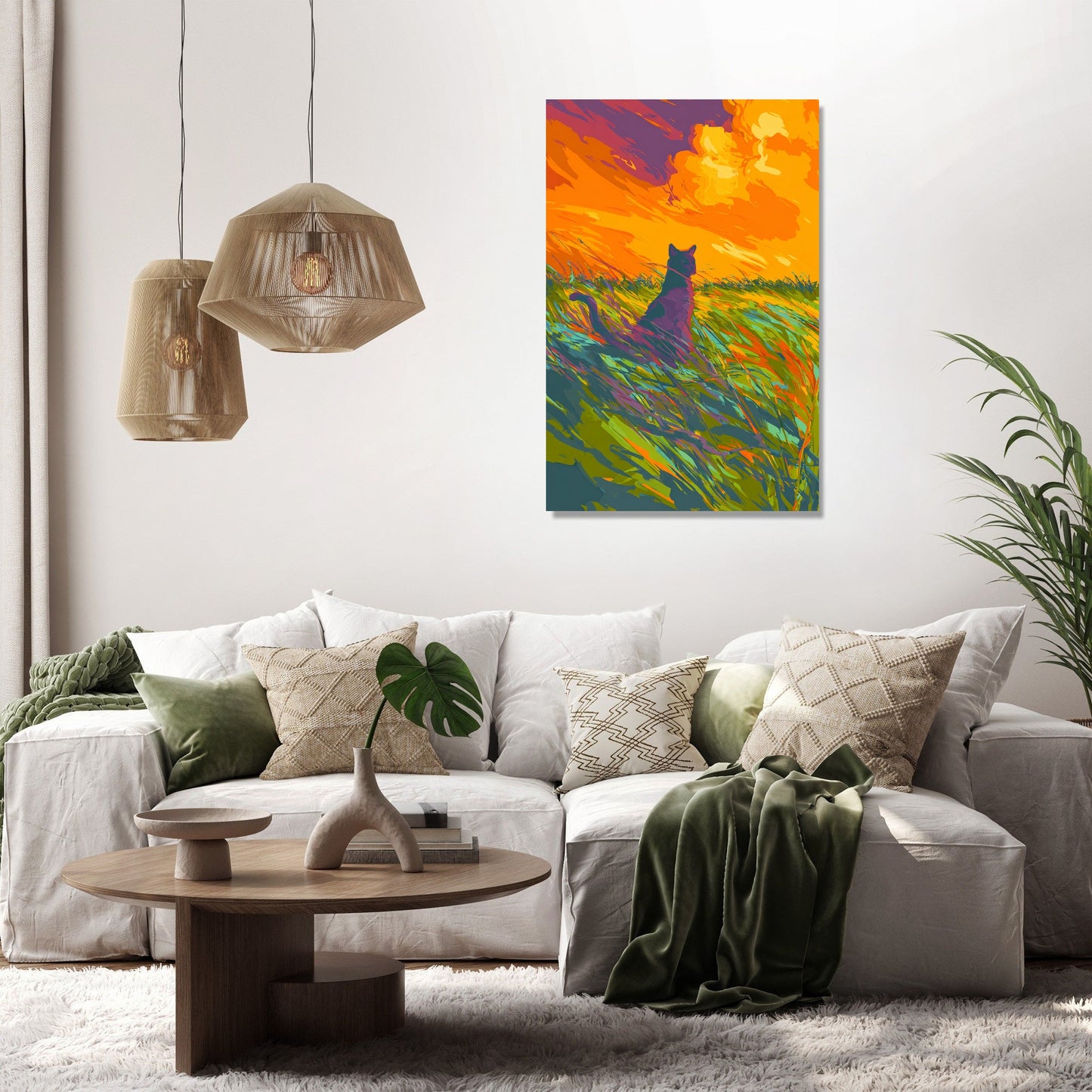 Violet Cat Wilderness Canvas