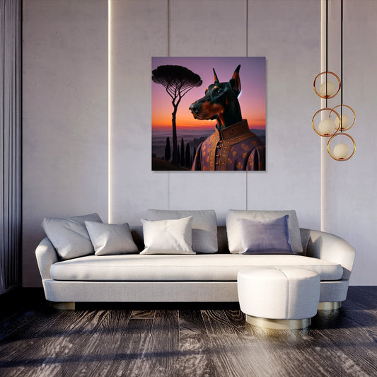 Dusk's Regal Doberman Canvas