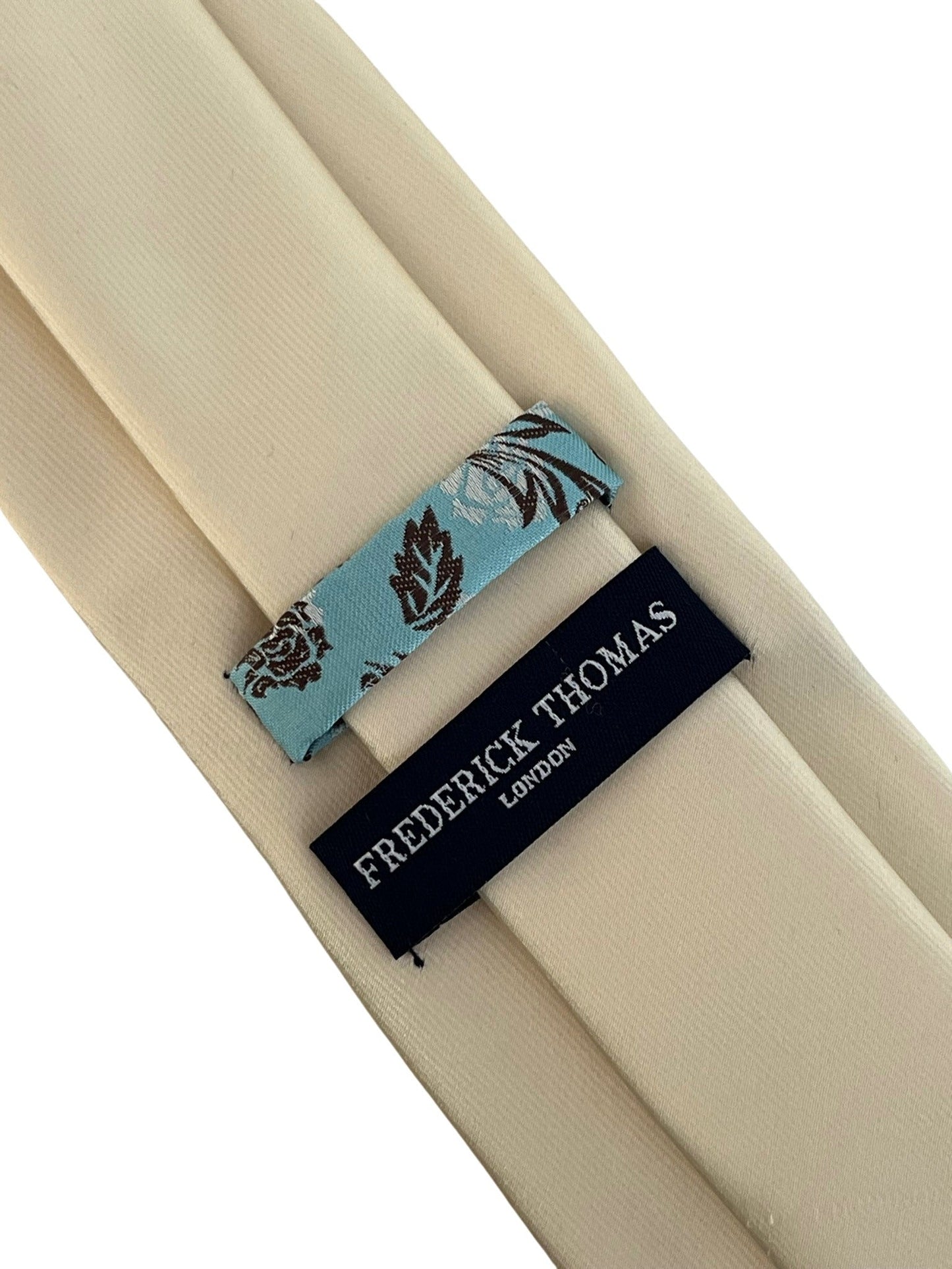 Champagne cream silky classic tie