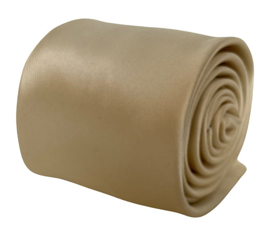 Champagne cream silky classic tie