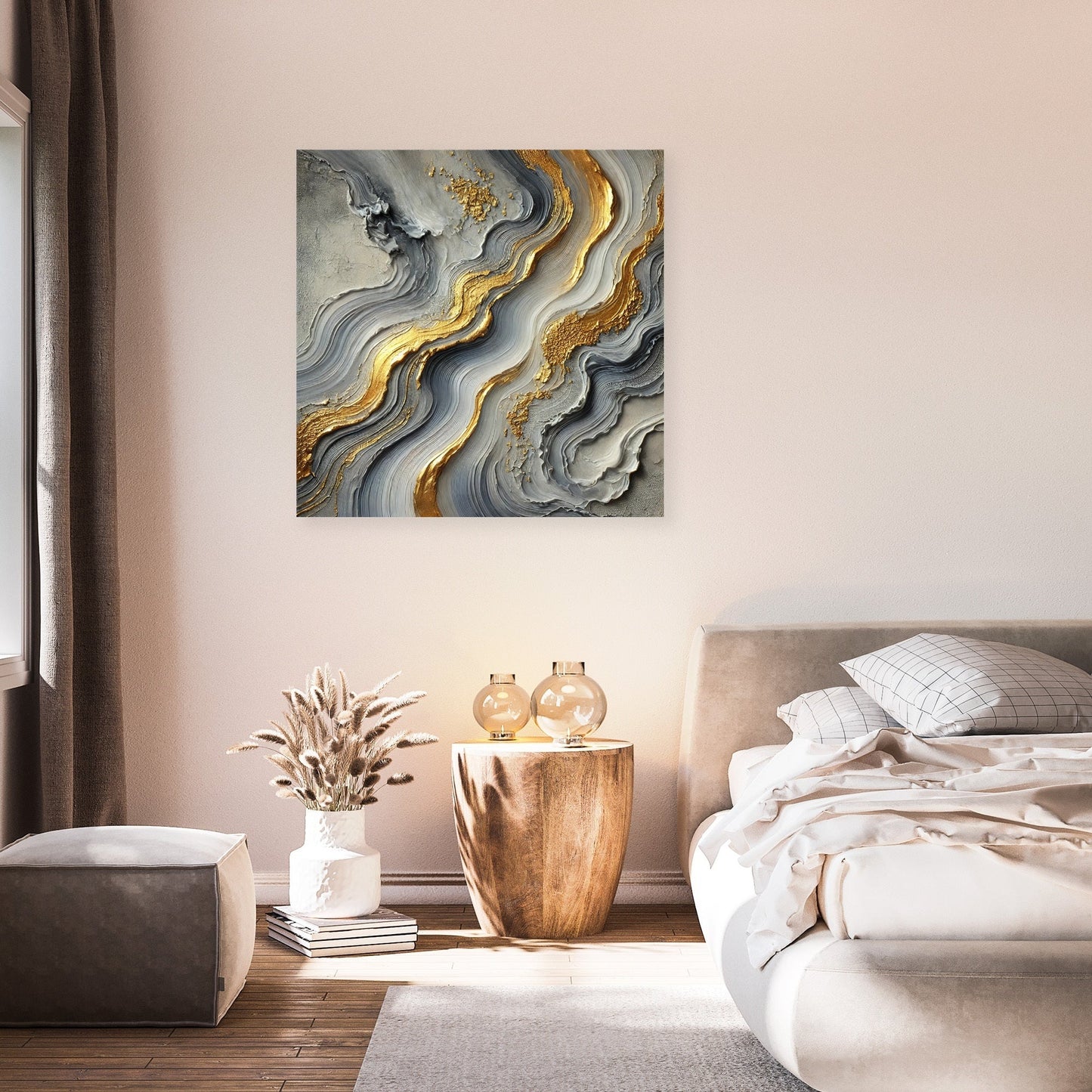 Golden Elegance Flow Canvas