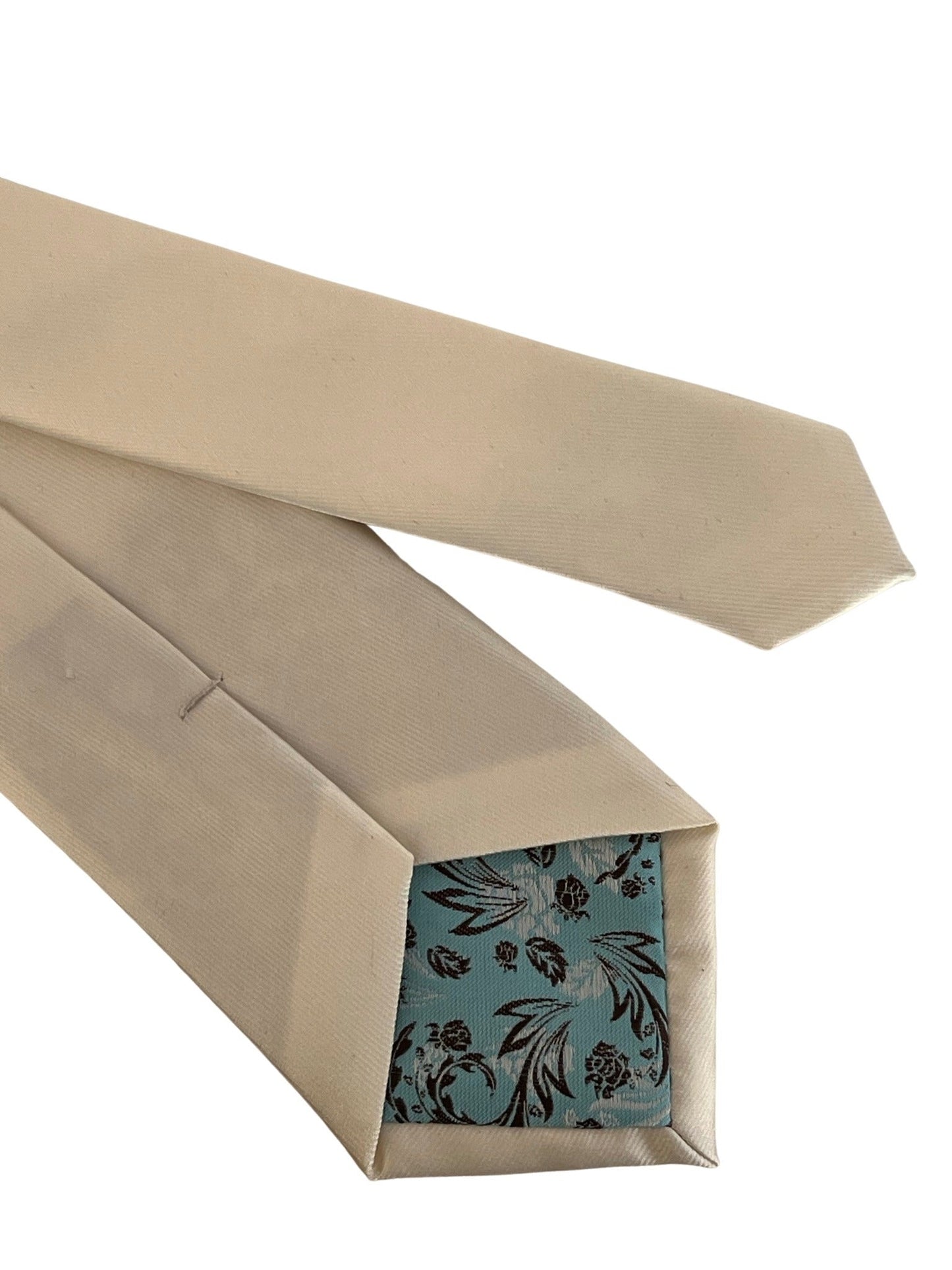 Ivory cream silky classic tie
