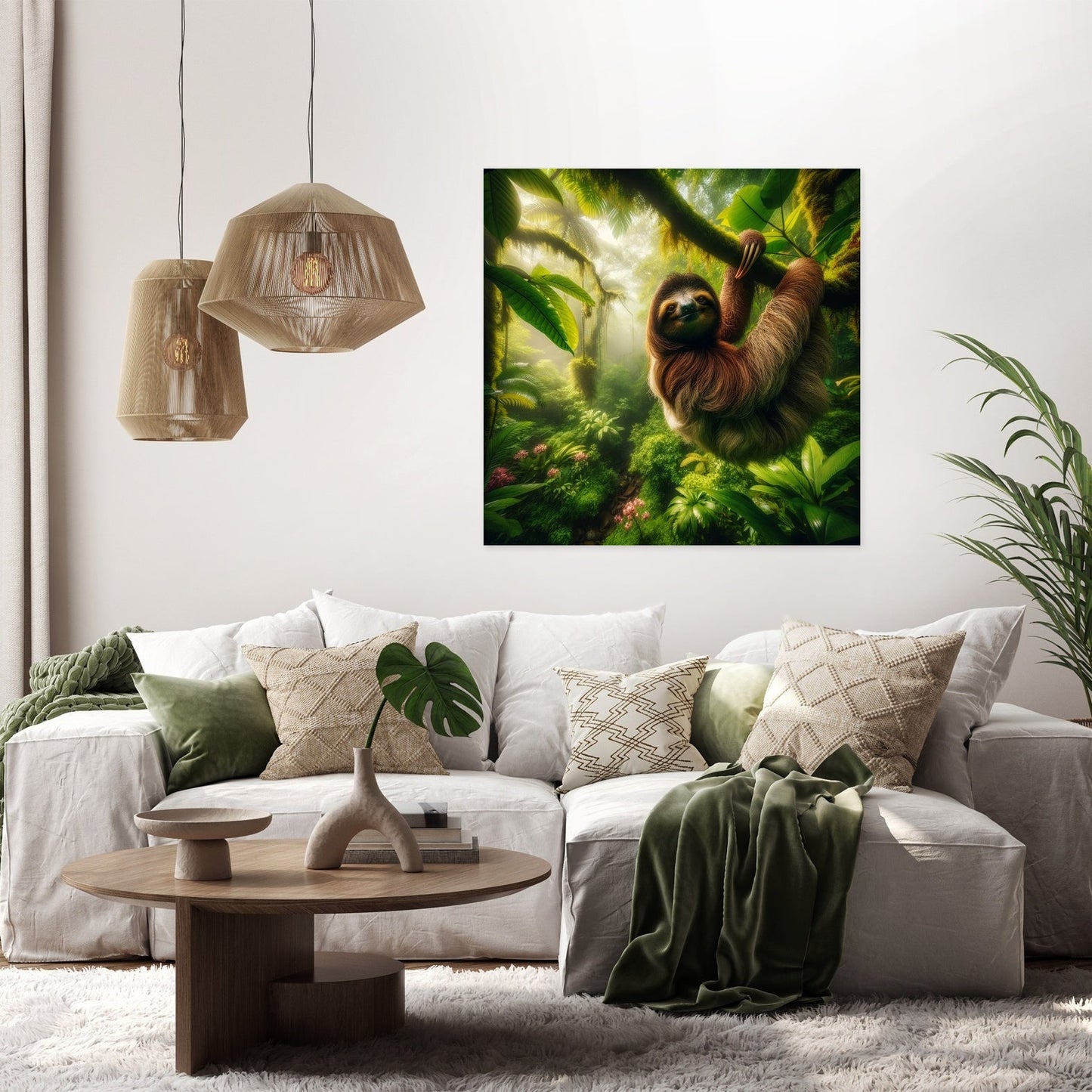 Tropical Sloth Canvas