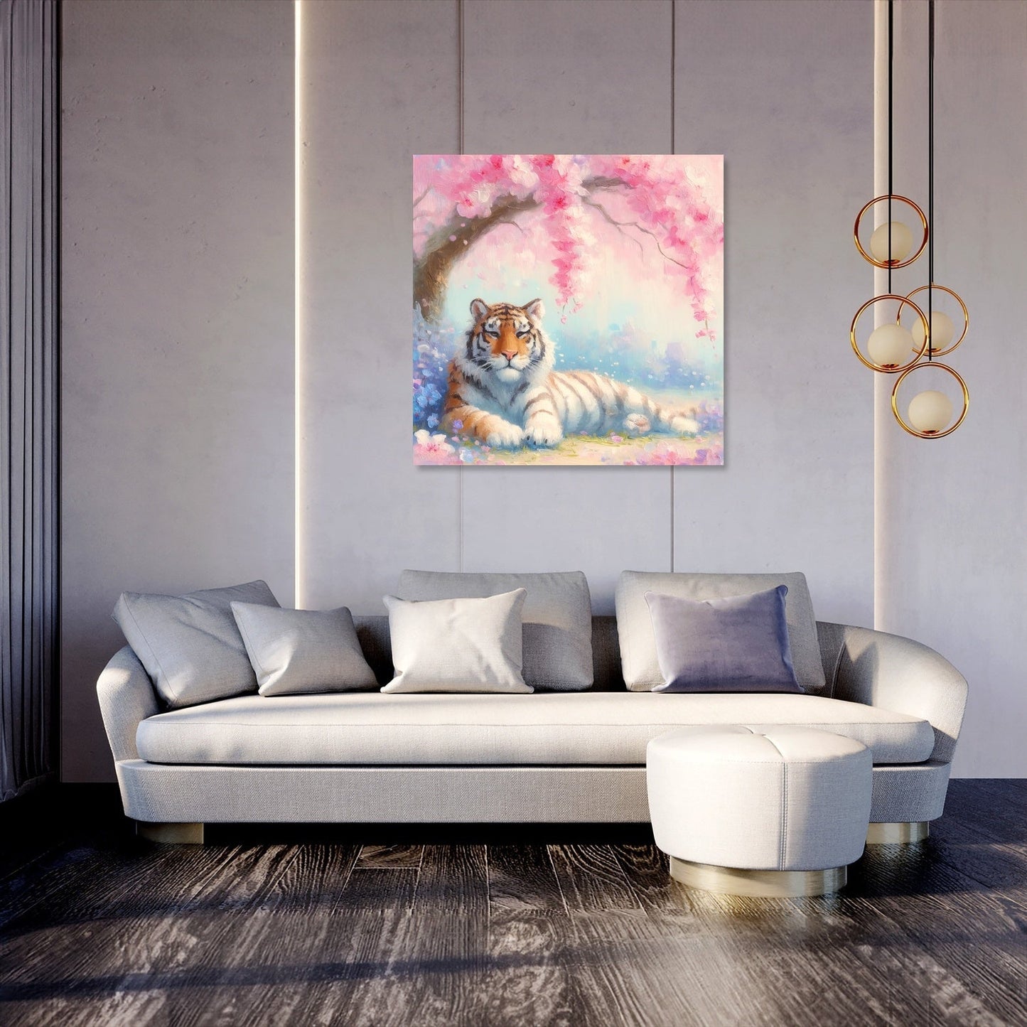 Pastel Tiger Dreamscape Canvas