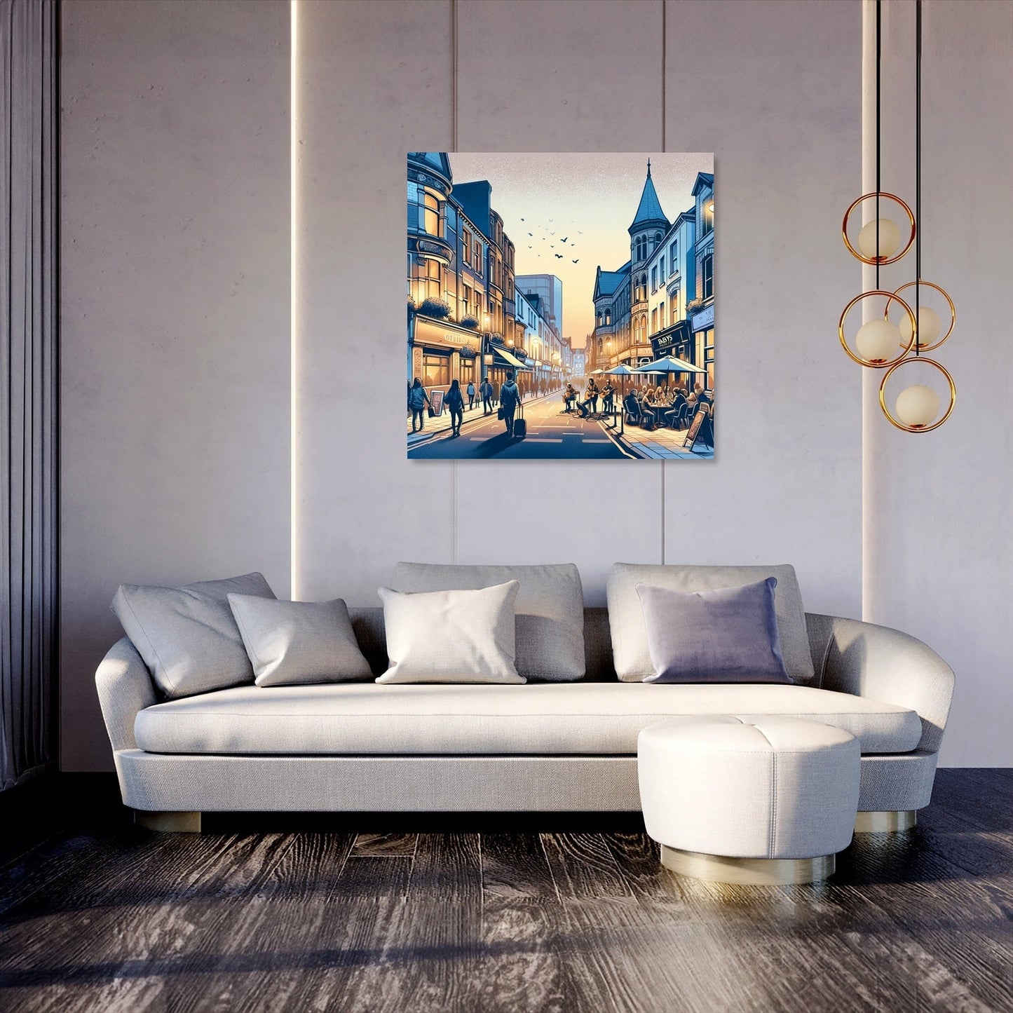 St. Mary Street Nightlife Canvas
