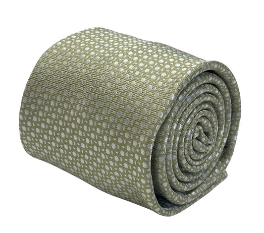 Gold tie with  geometric design