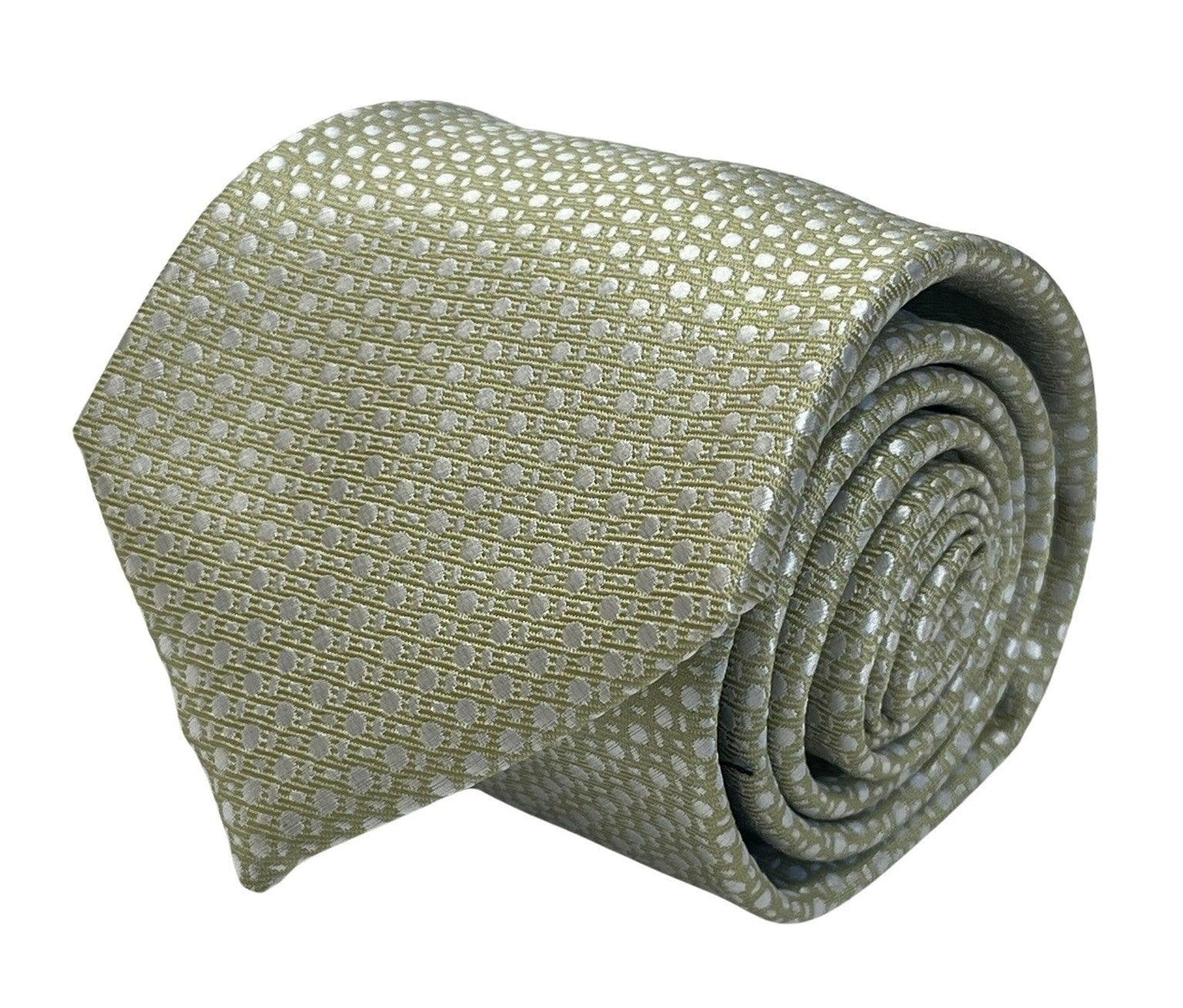 Gold tie with  geometric design