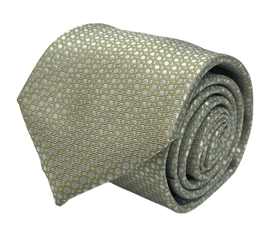 Gold tie with  geometric design