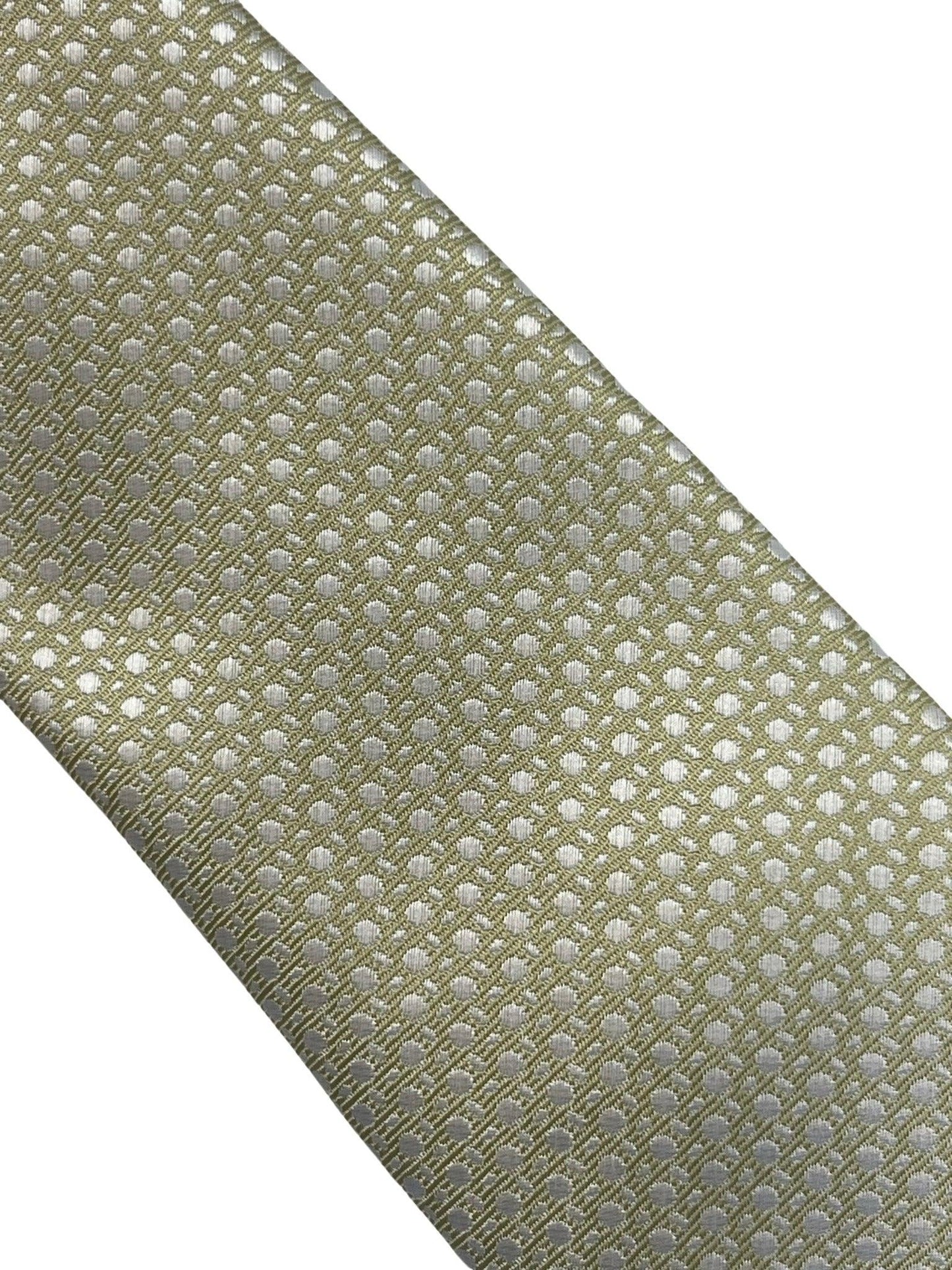 Gold tie with  geometric design