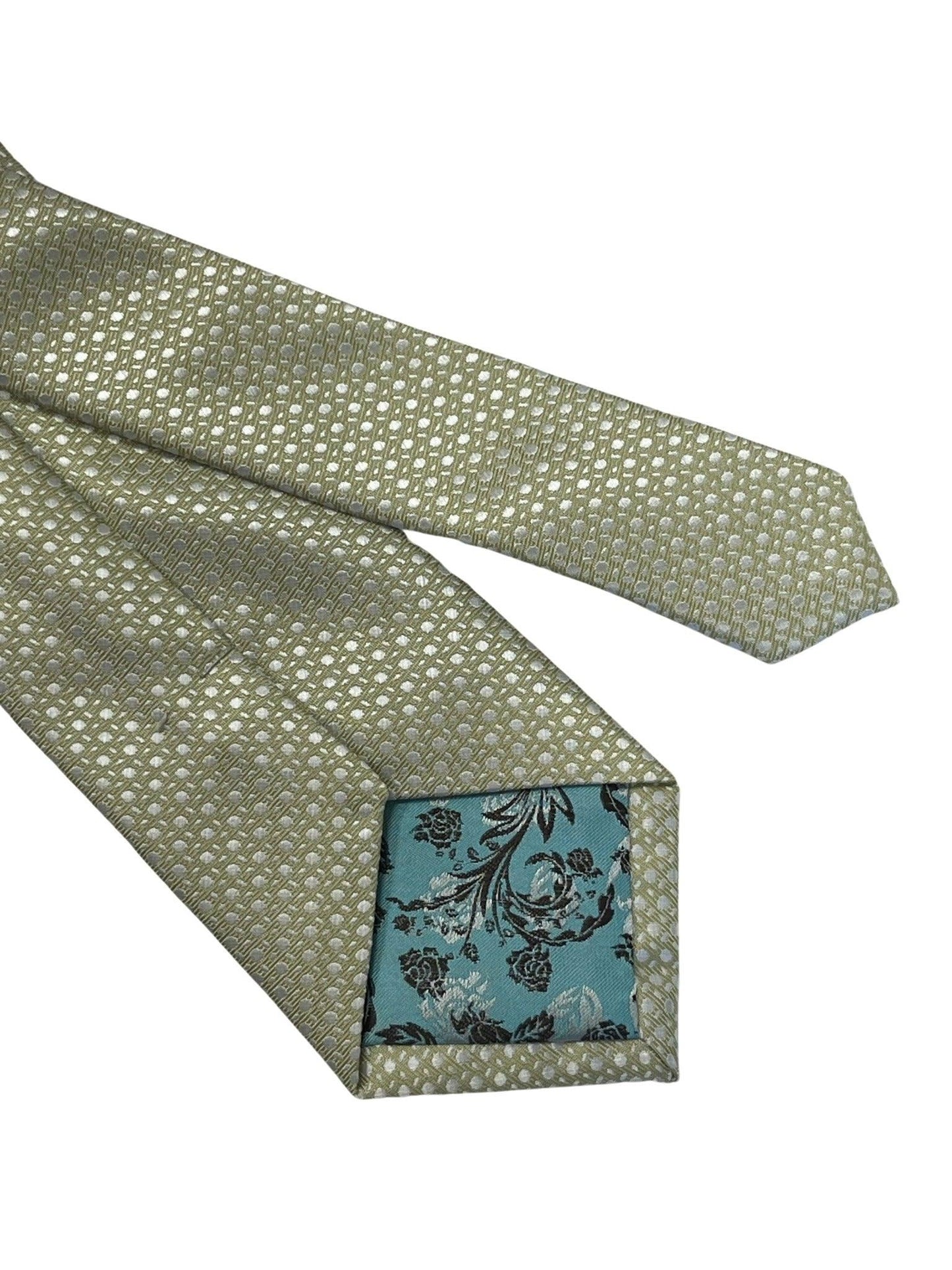 Gold tie with  geometric design