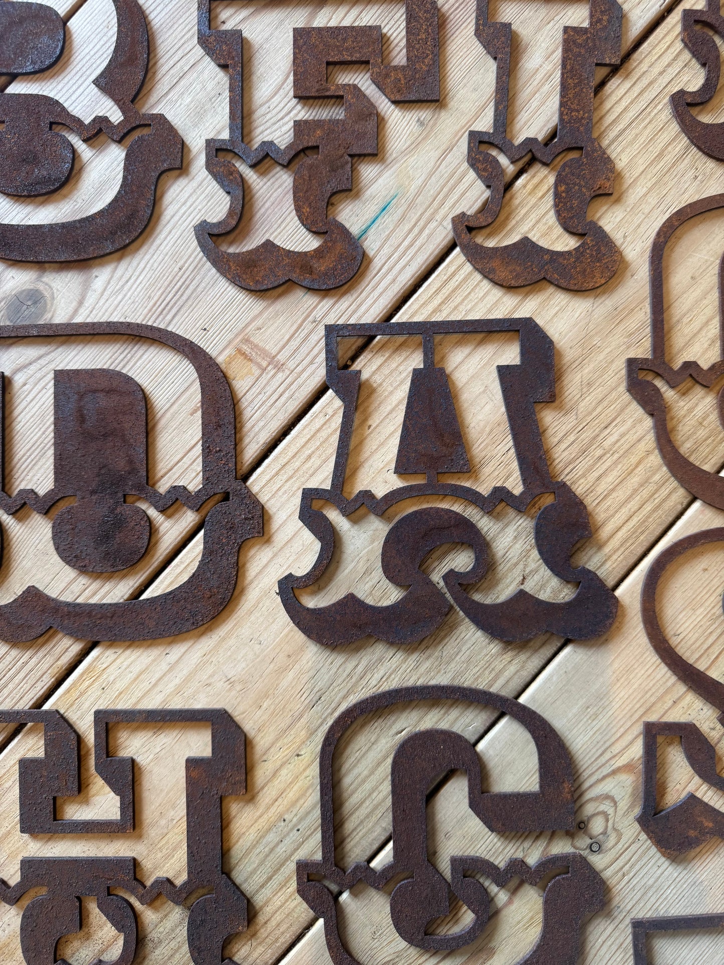 Rusty 5" Carnival Metal Letters A-Z
