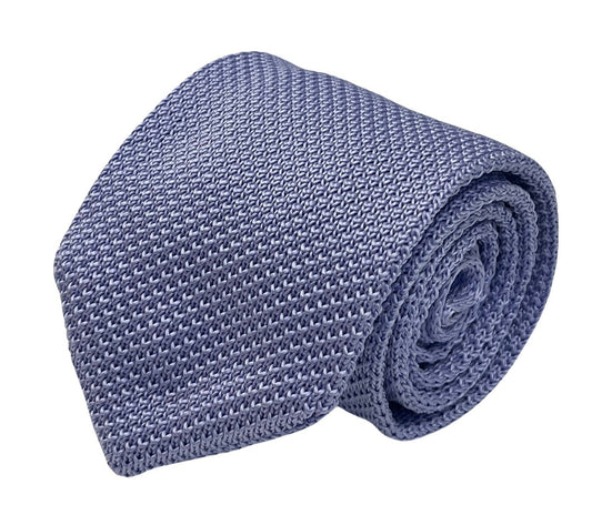Lilac knitted  tie with  classic 8cm width