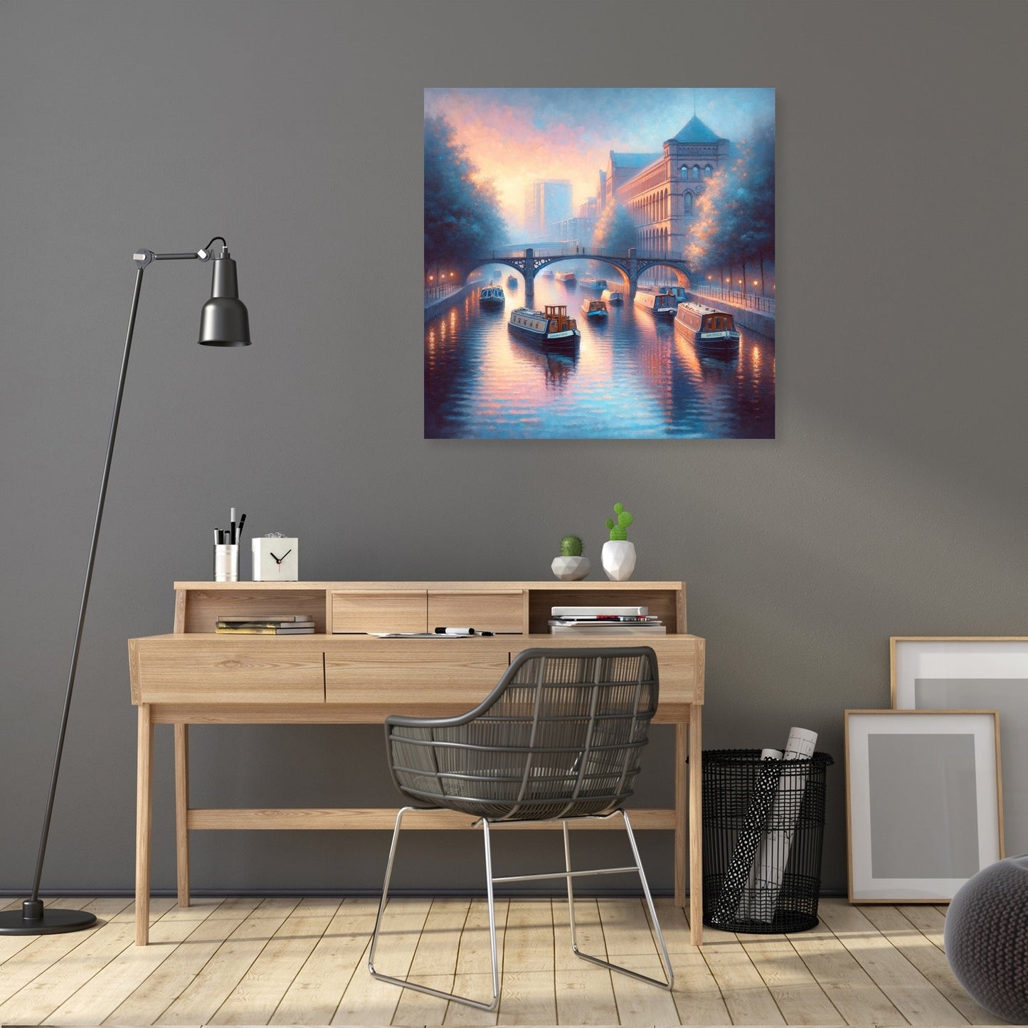 Manchester Castlefield Dusk Canvas