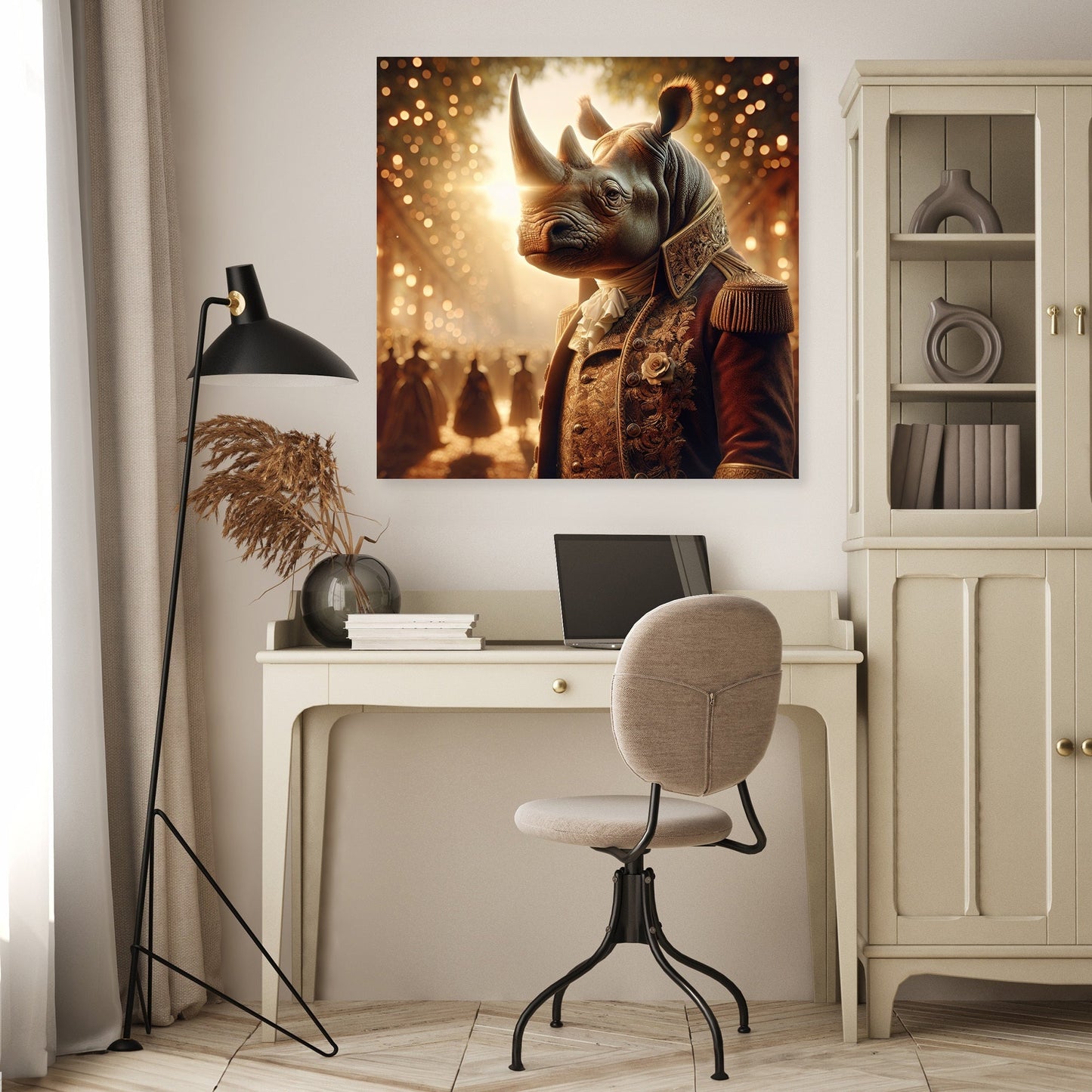 Regal Rhinoceros Royalty Canvas