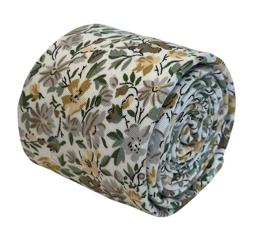 Ivory cotton English wildflower garden design  cotton tie
