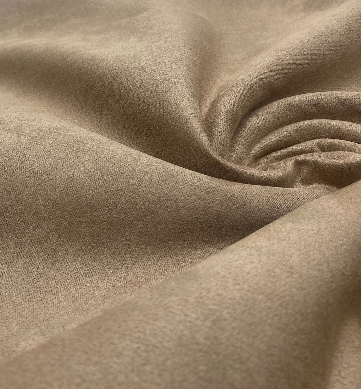 Tan Scuba Suede Jersey Fabric 280GSM 2 Way Stretch