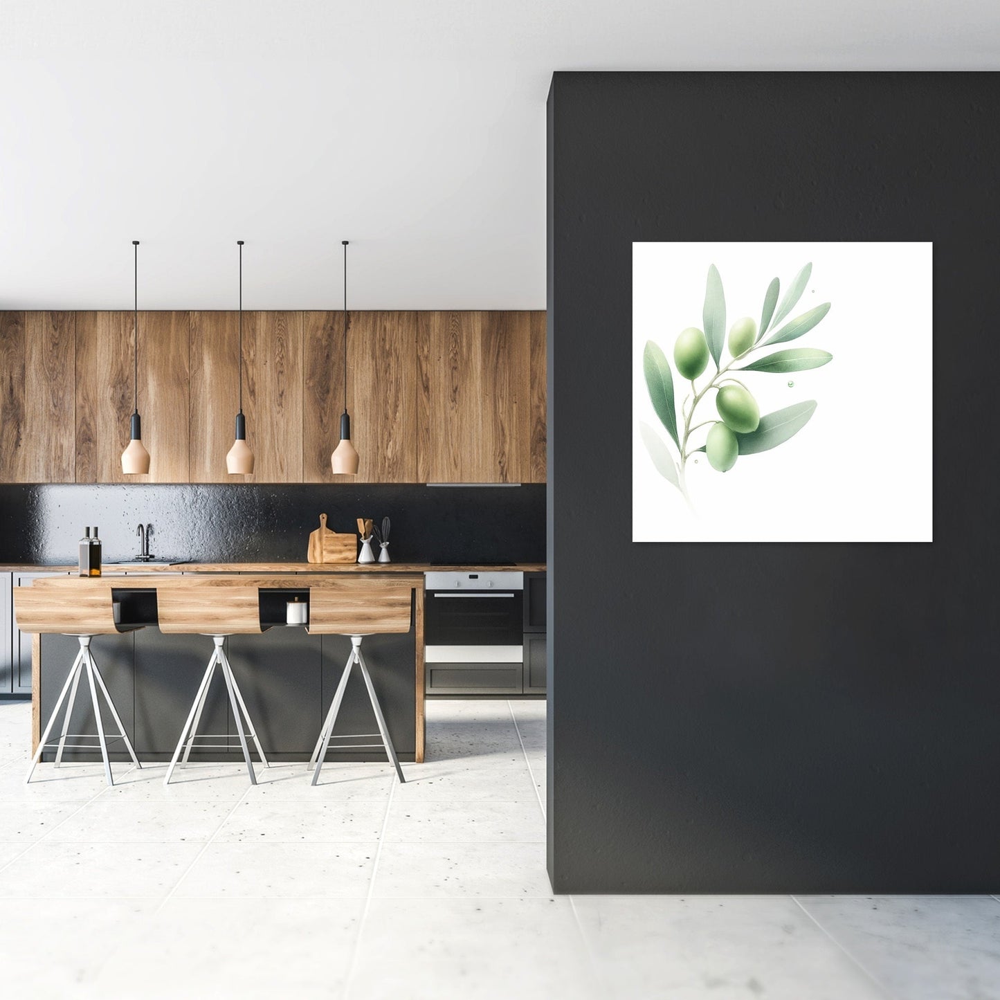 Ethereal Olive Branch Canvas