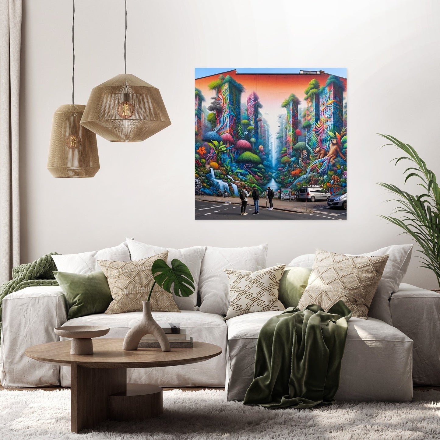 Jungle Mural Dialogue Canvas