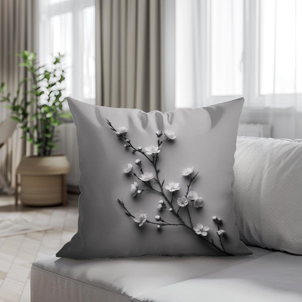 Cherry Blossom Serenity Cotton Cushion