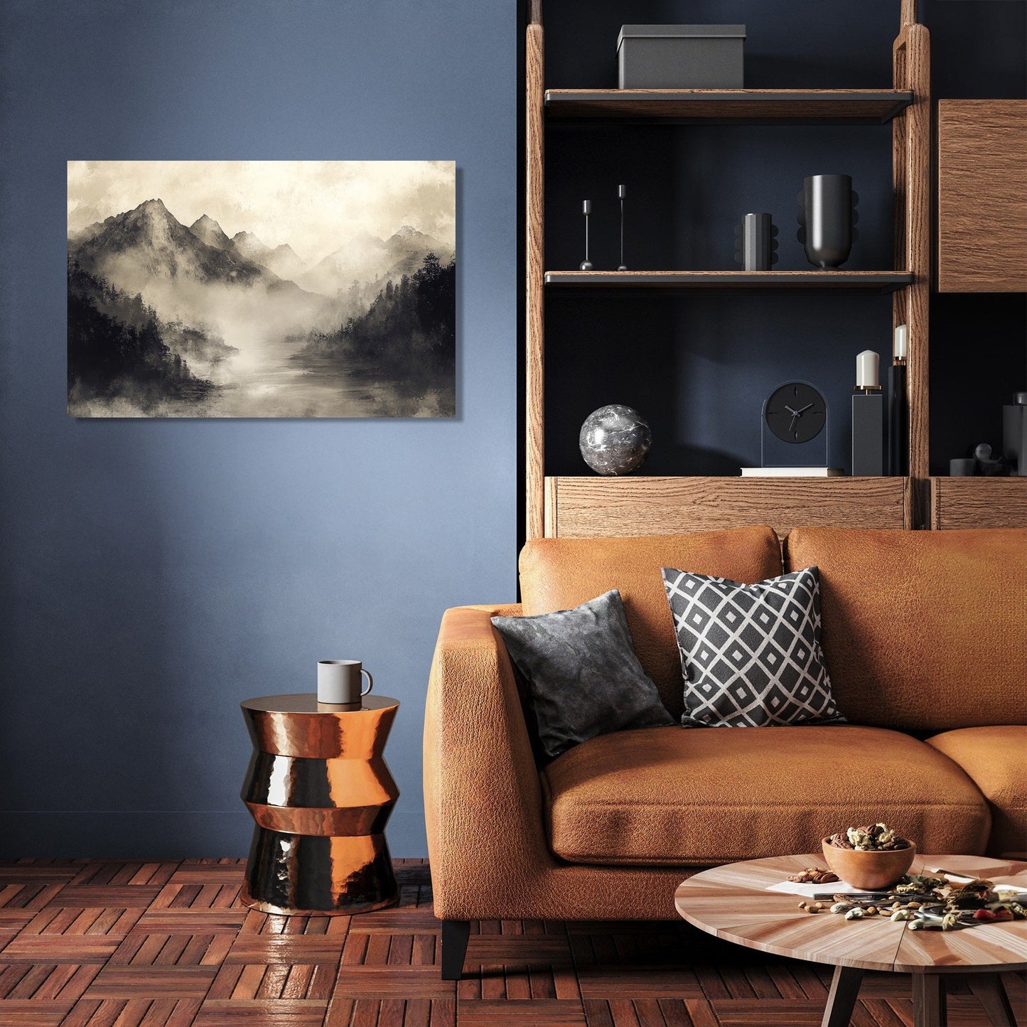 Misty Mountain Peaks Canvas