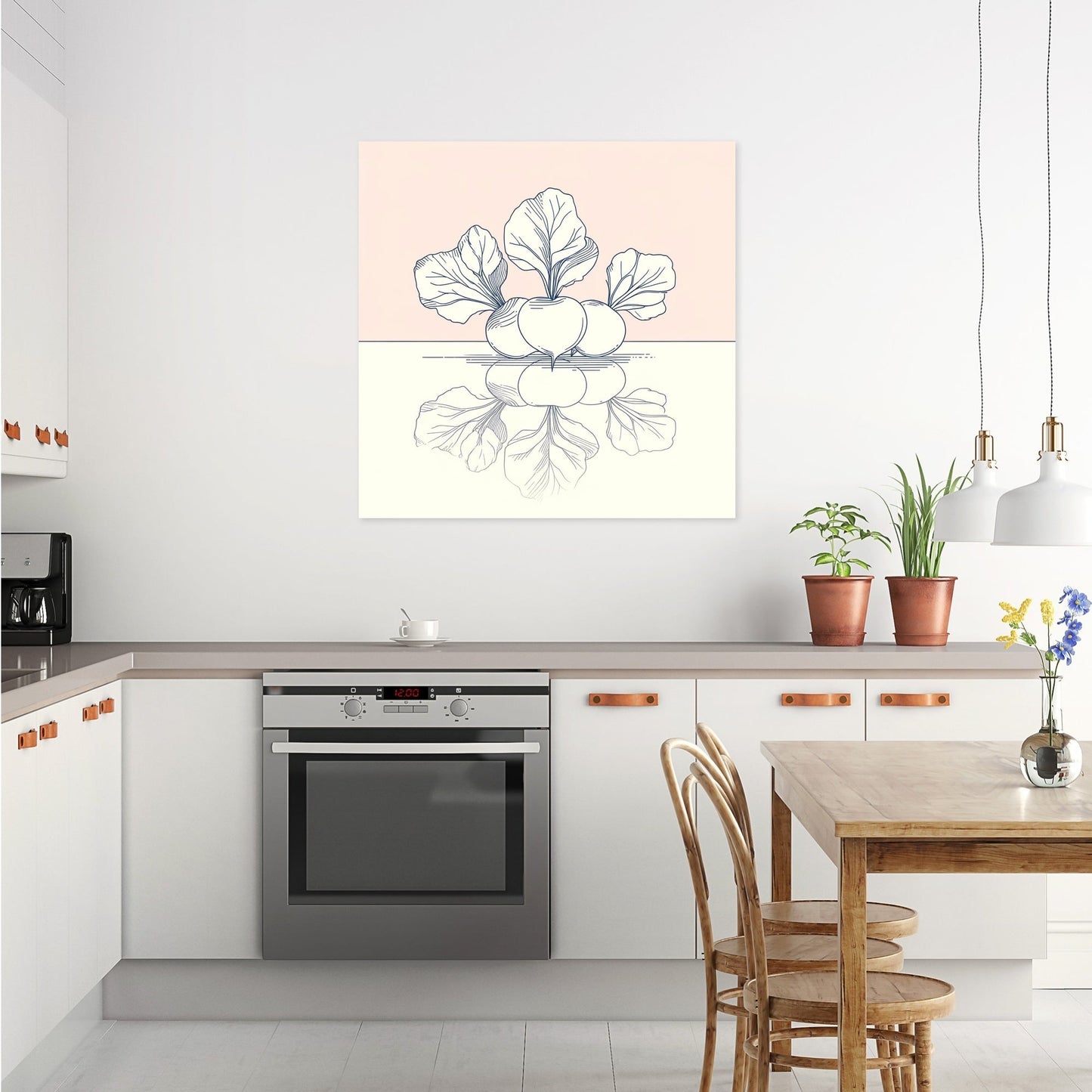 Serene Radish Reflections Canvas