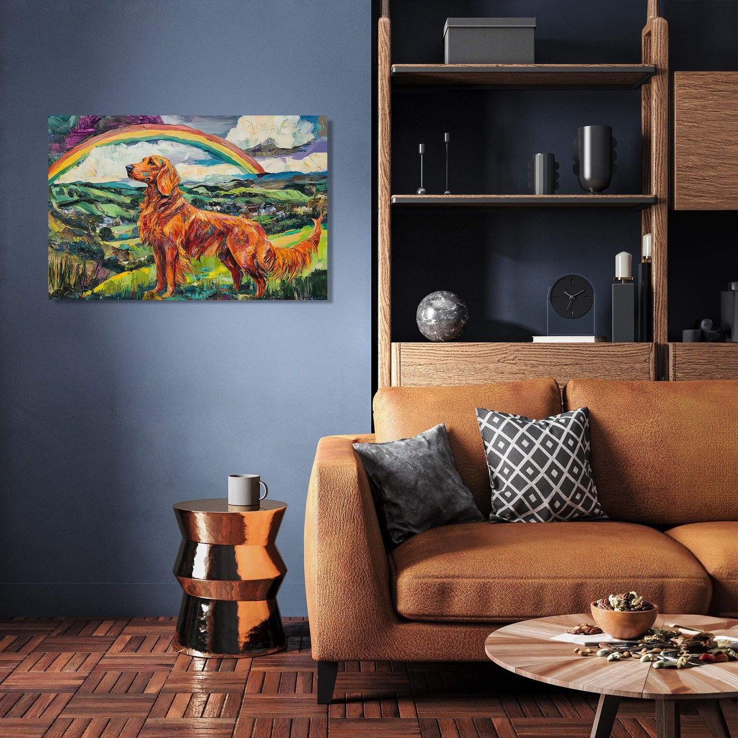 Irish Setter Rainbow Canvas