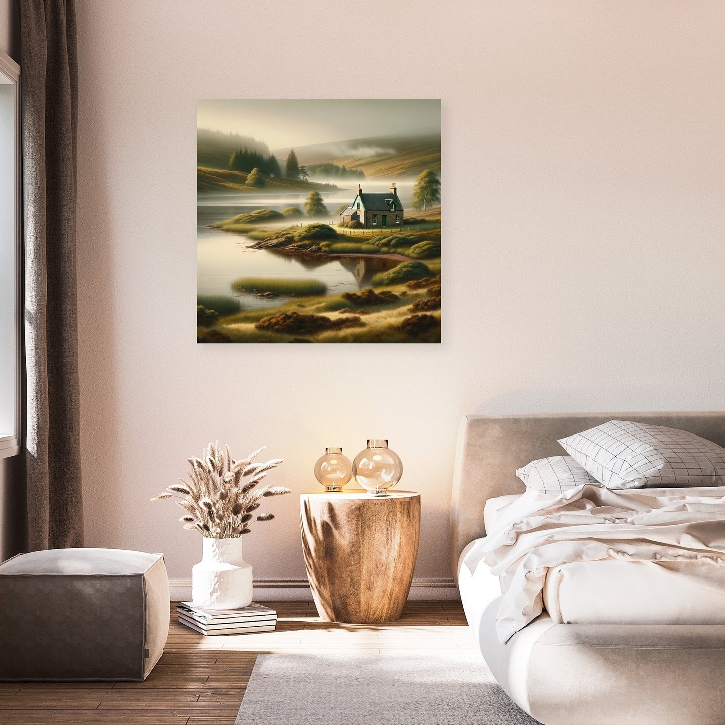 Dundee Cottage by the Loch Canvas