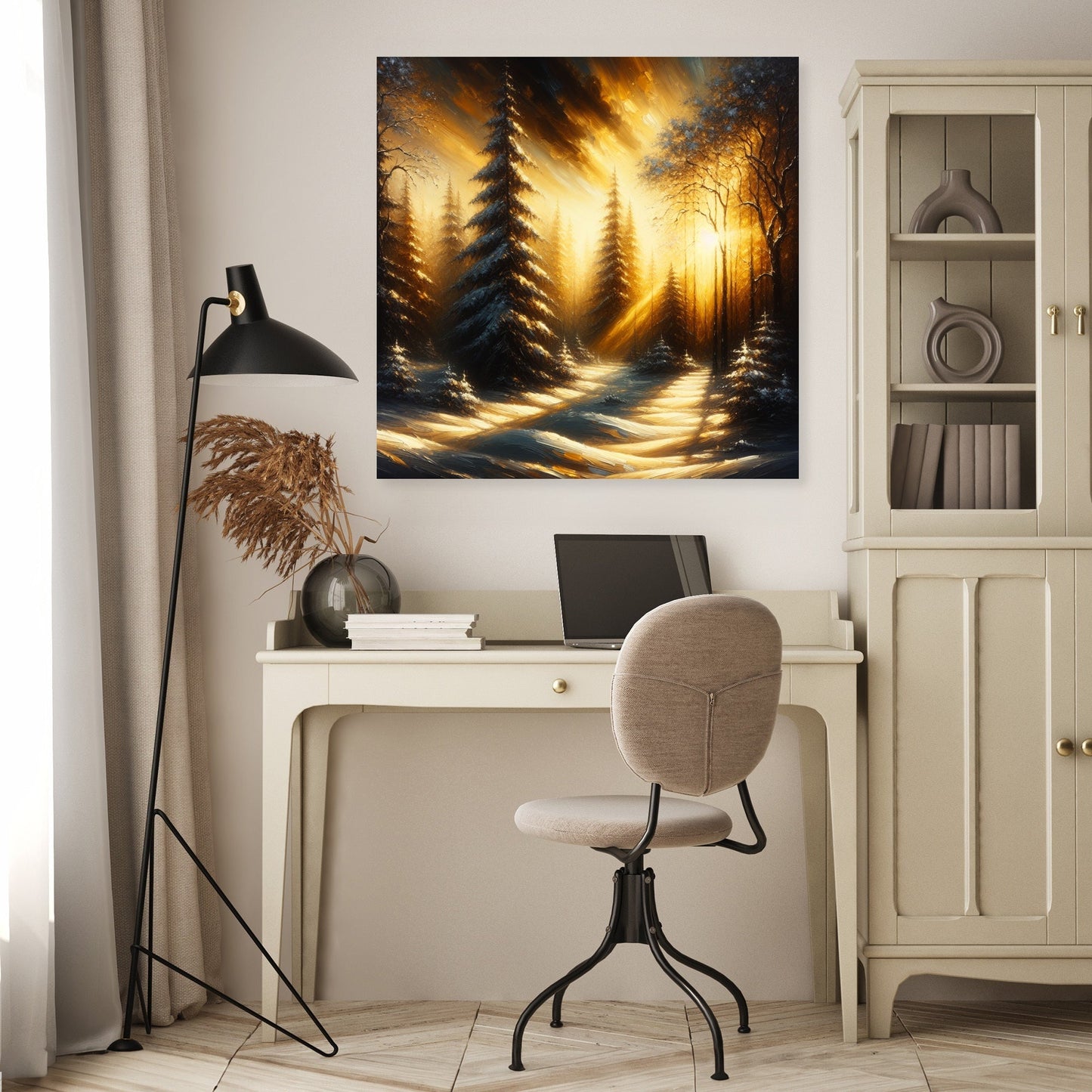 Golden Hour Winter Nostalgia Canvas