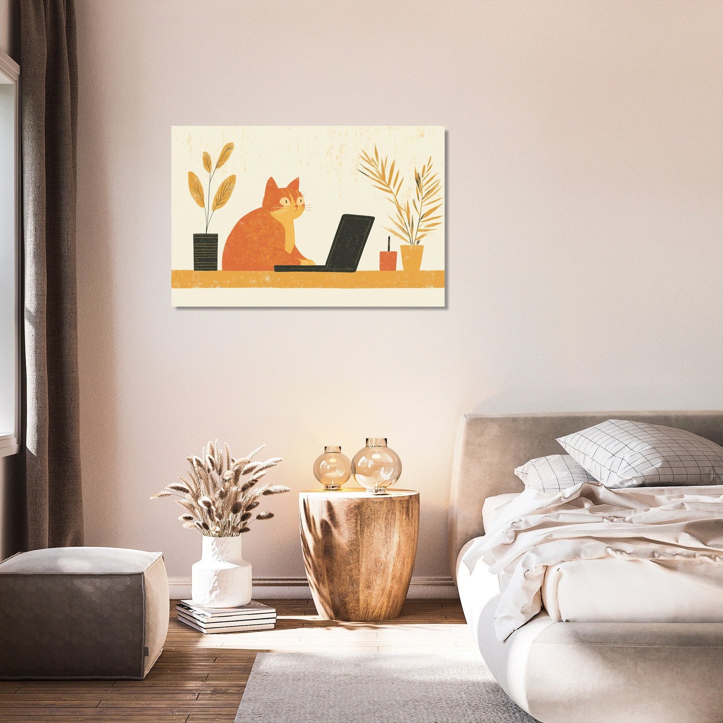 Feline Work Canvas