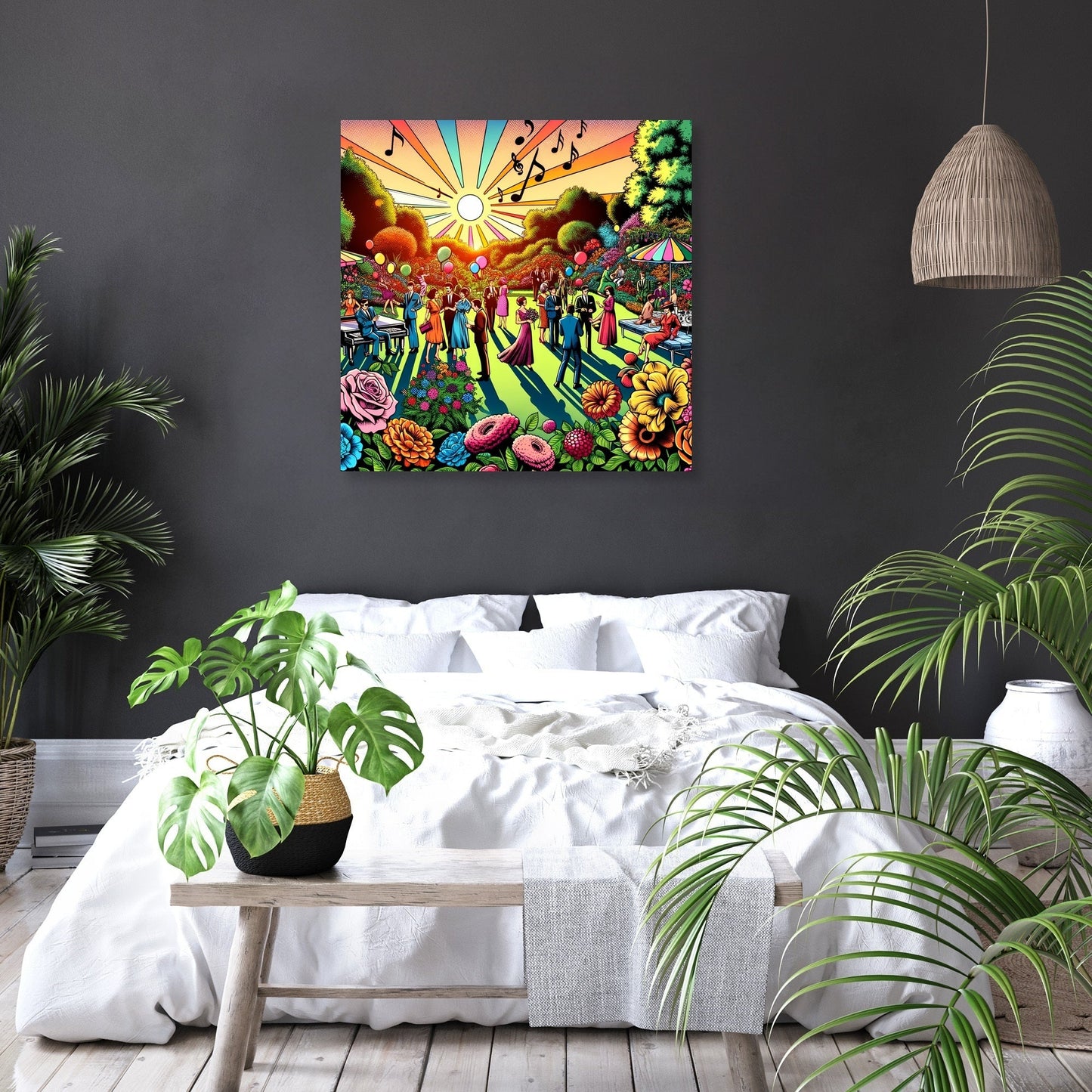 Pop Art Garden Soirée Canvas