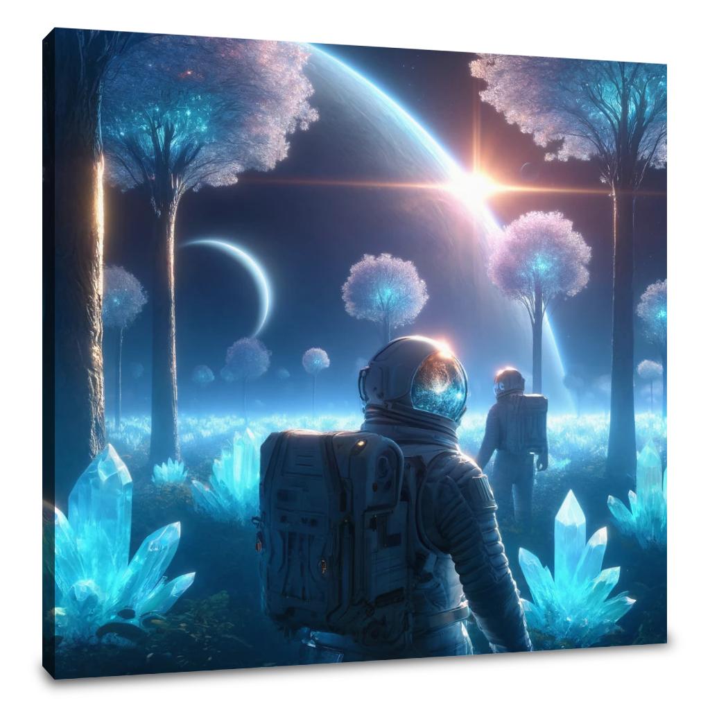 Crystal Forest Exploration Canvas