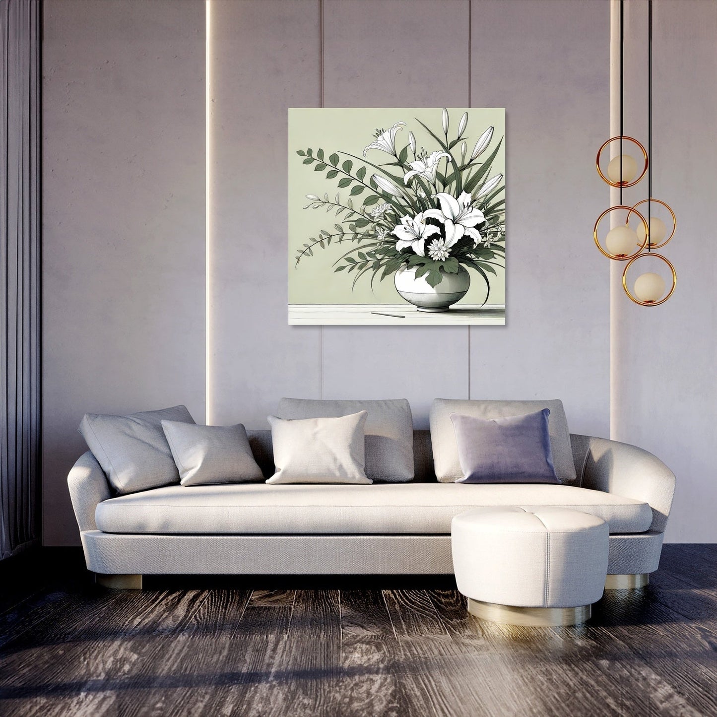 Elegant Ikebana Canvas