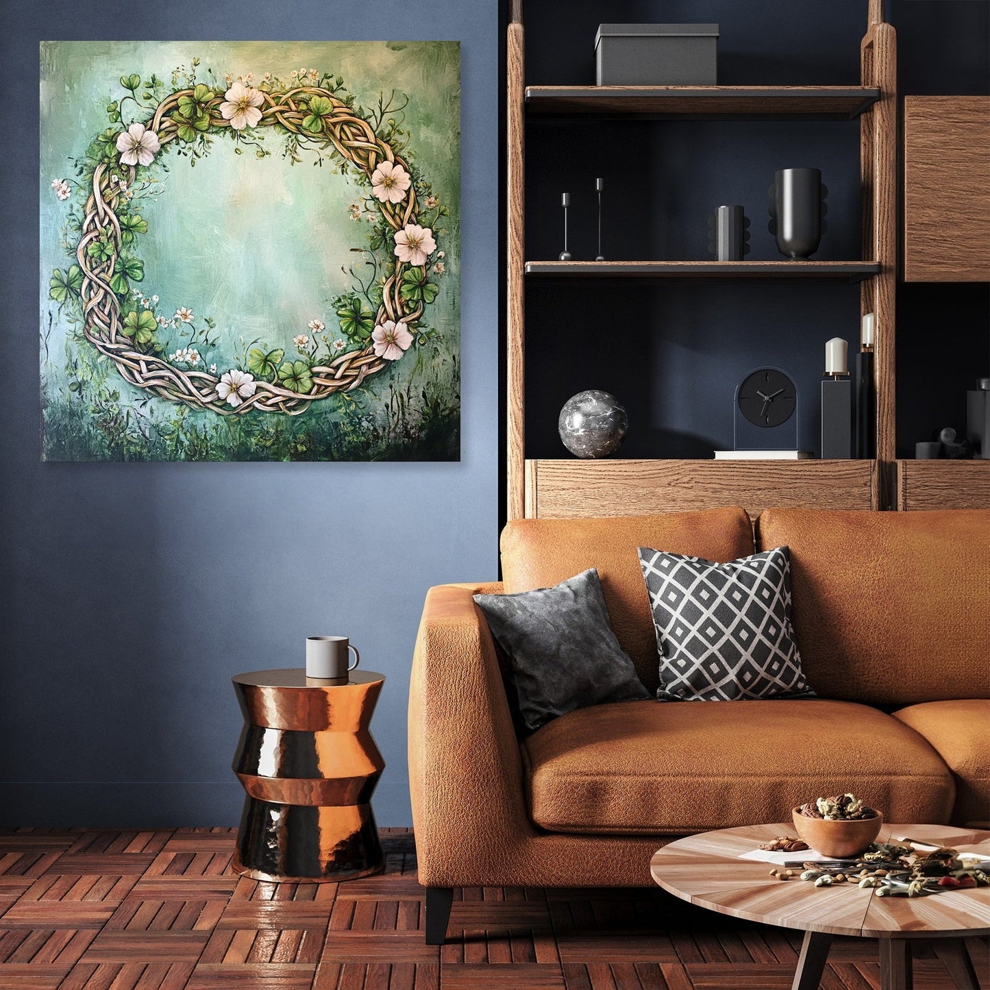 Celtic Clover Wreath Canvas