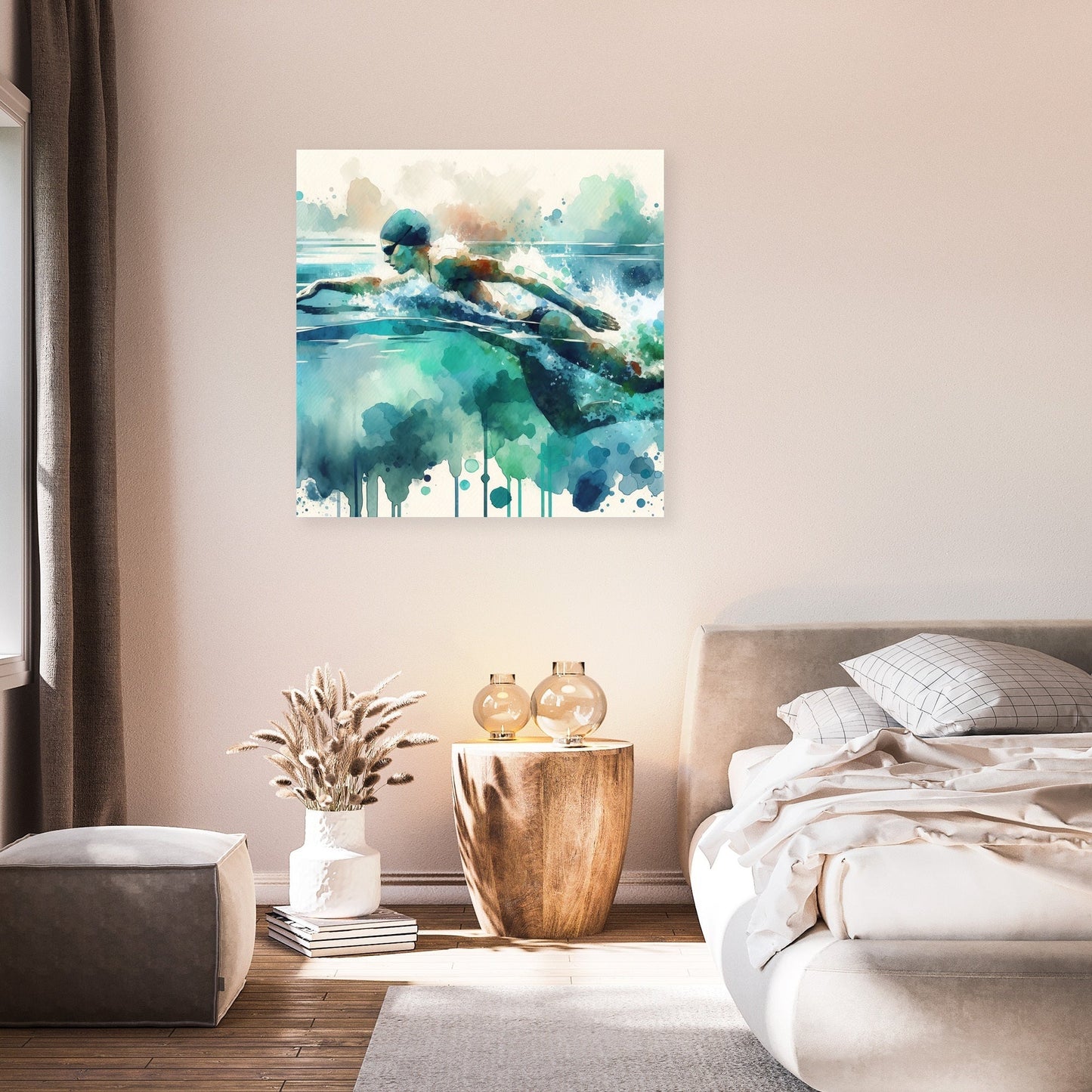 Elegant Swimmer Canvas