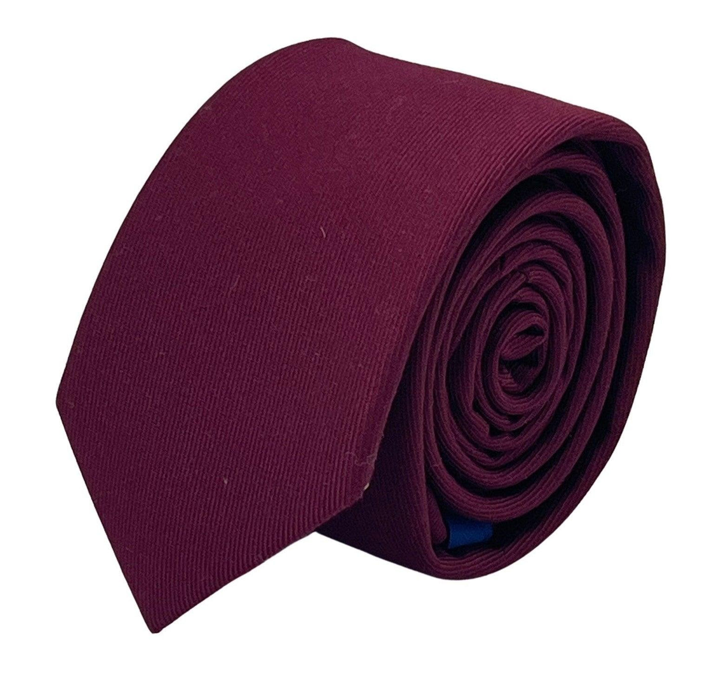 Maroon dark red plain tie
