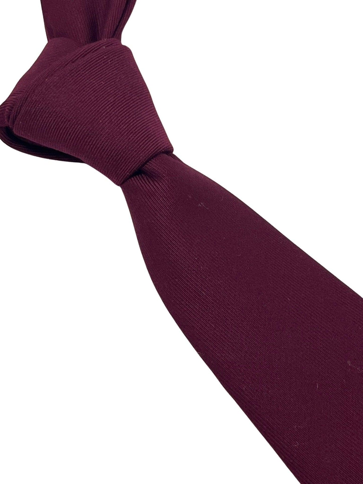Maroon dark red plain tie