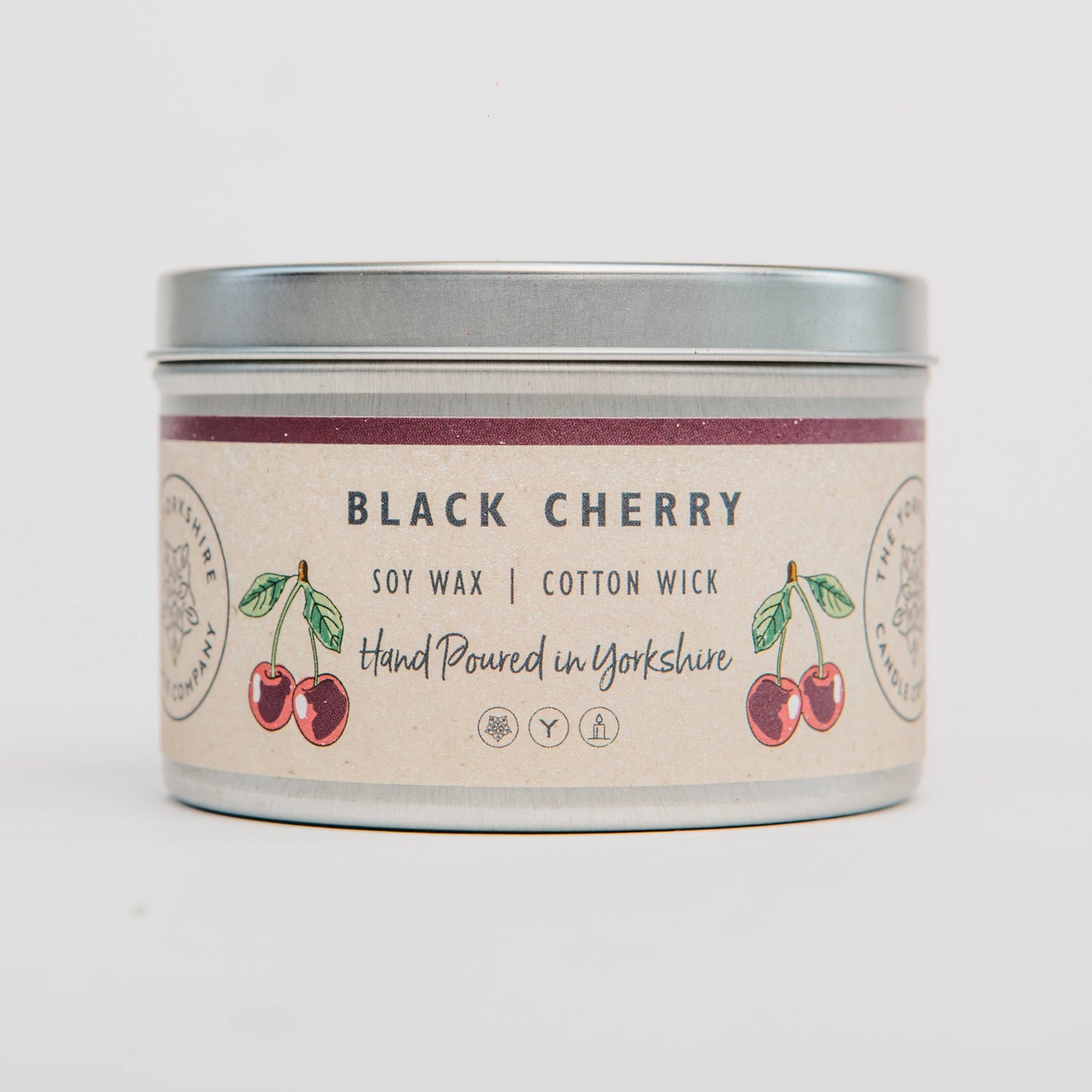 Black Cherry, Scented Large Tin Candle