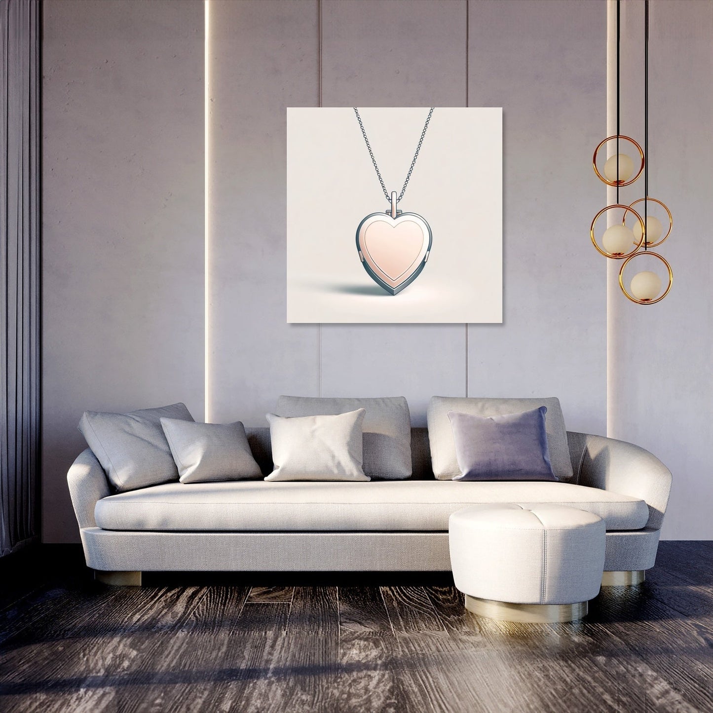 Minimalist Heart Locket Canvas
