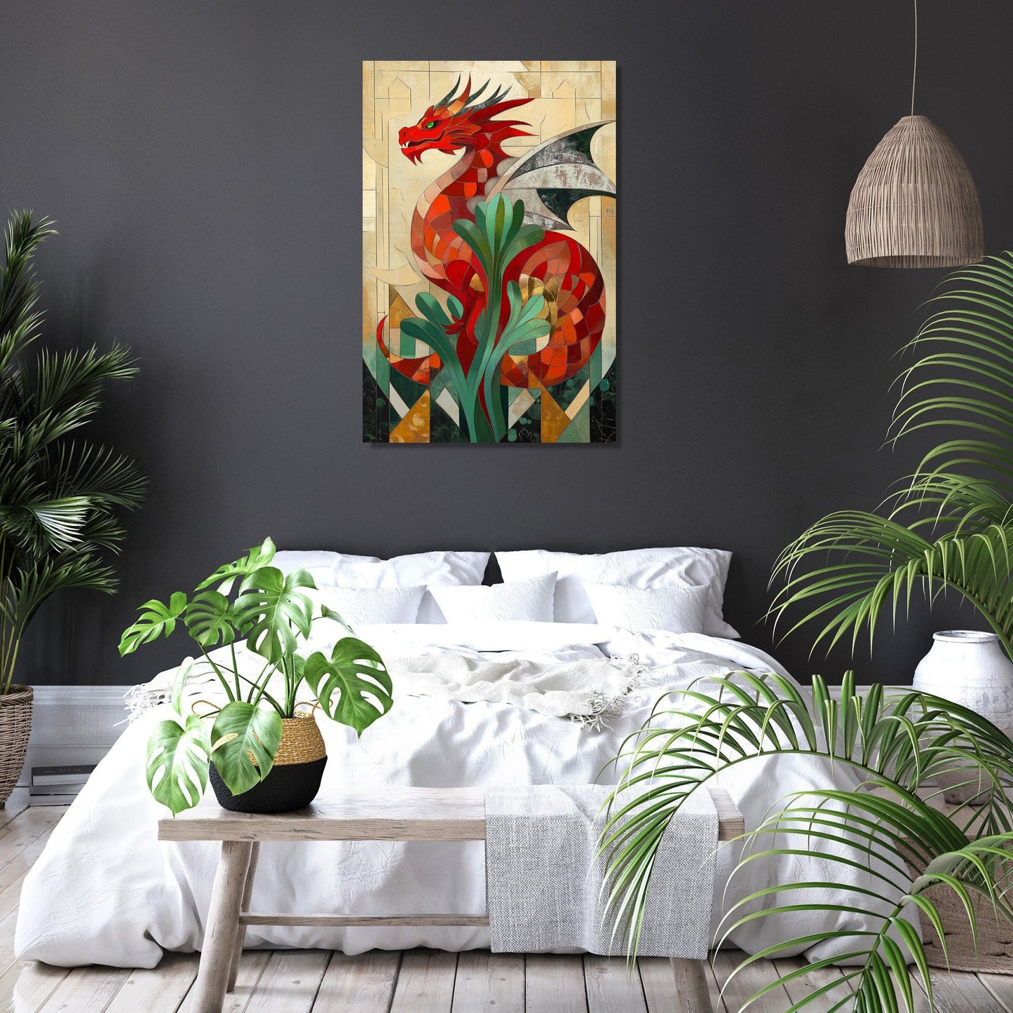 Welsh Dragon Leek Canvas