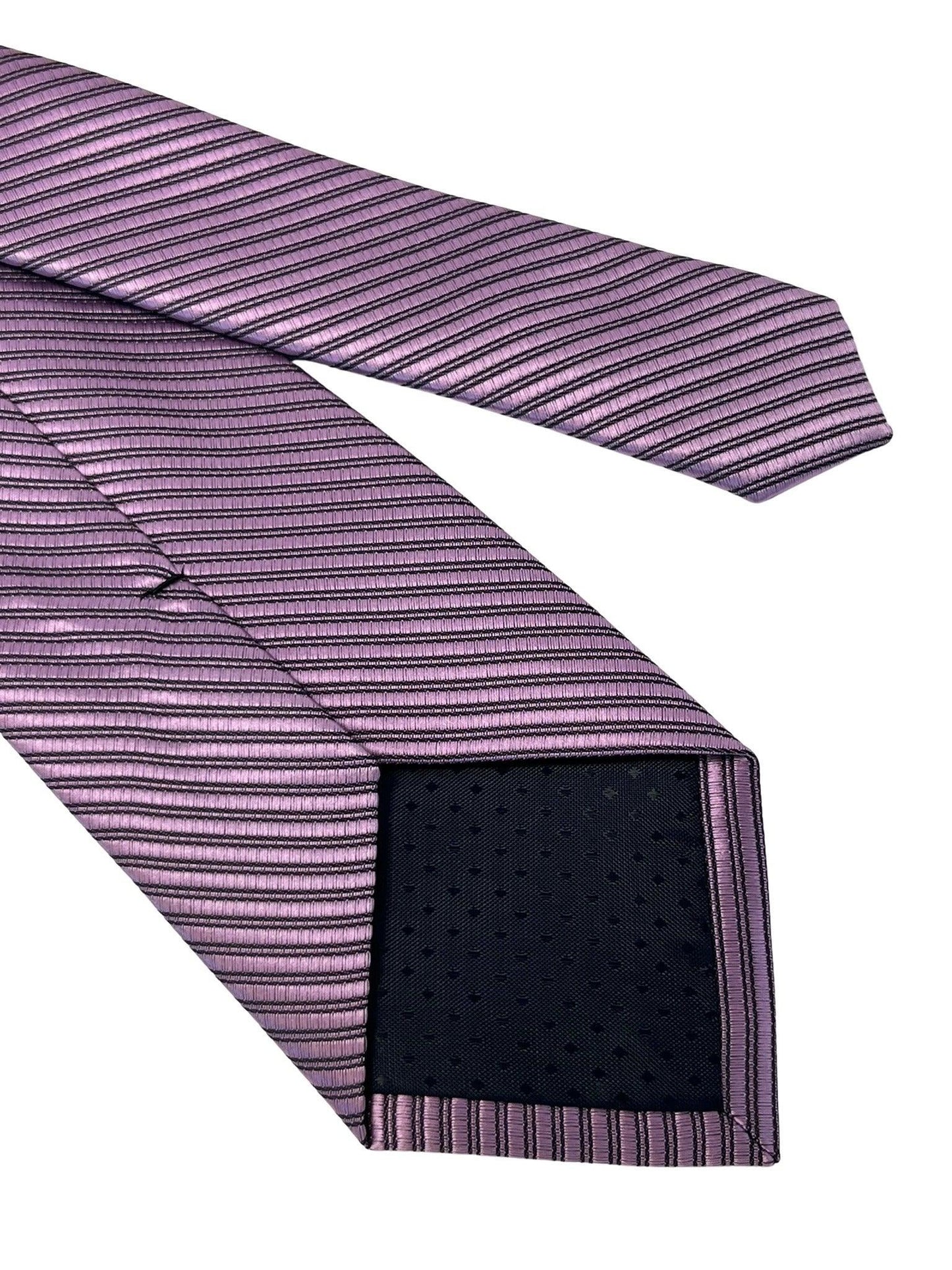 mauve pink purple striped tie