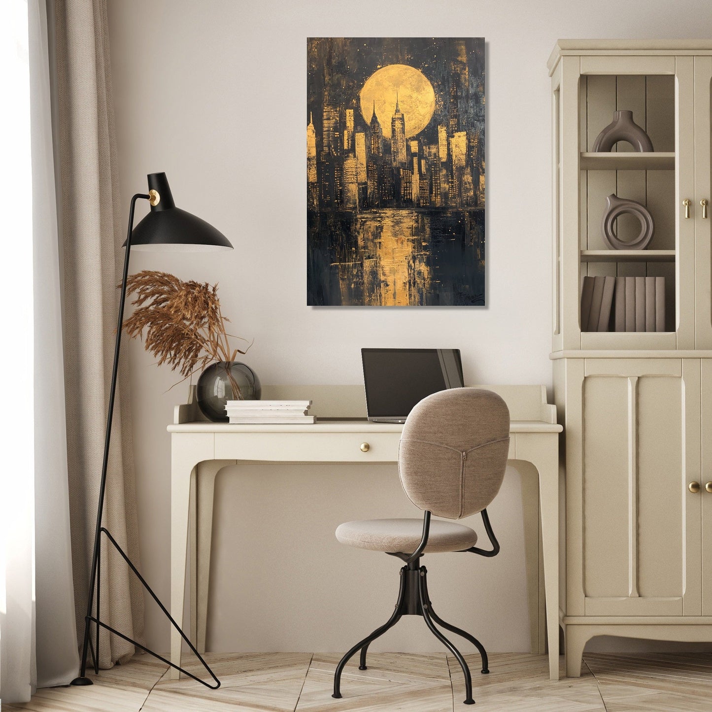 Midnight City Glow Canvas