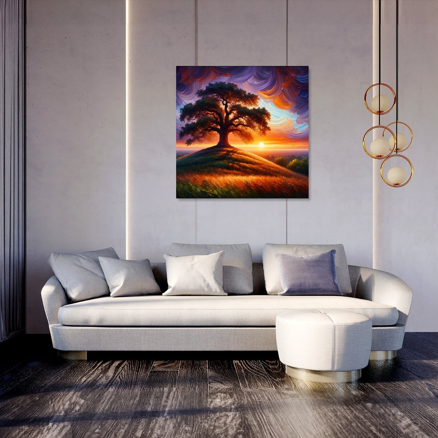 Sunset Oak Canvas