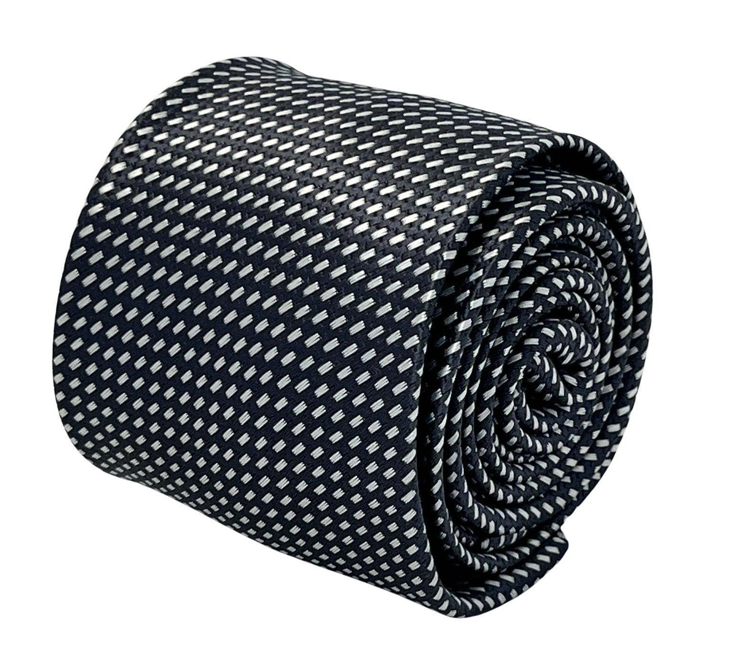 dark grey and white geometric stitch design