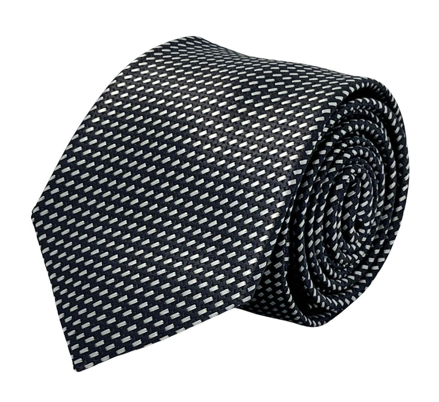 dark grey and white geometric stitch design