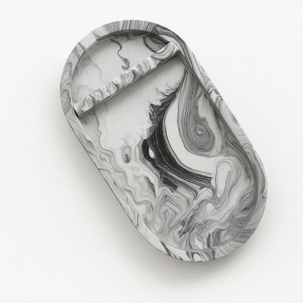 Oval Tool Tray - Natural Handmade Jesmonite