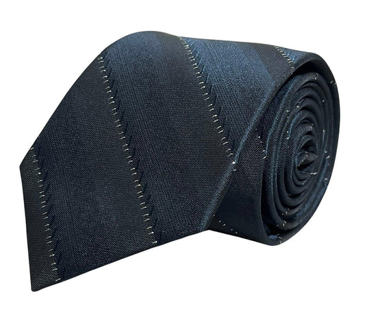 black tie with fine glitter  stripe